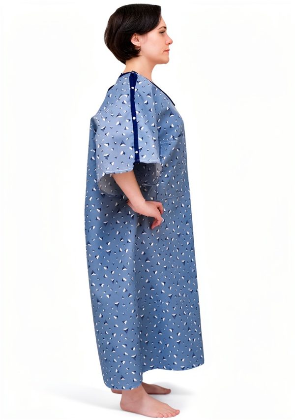 Hospital Gown TriPoint3 3-Pack Blue Cotton Blend Unisex M-3XL-1