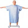 Hospital Gown 5XL Blue Diamond by Careoutfit Premium Cotton Polyester-0