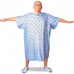 Hospital Gown 5XL Blue Diamond by Careoutfit Premium Cotton Polyester-0