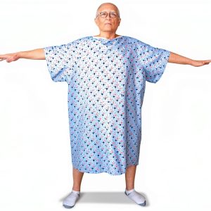 Hospital Gown 5XL Blue Diamond by Careoutfit Premium Cotton Polyester-0