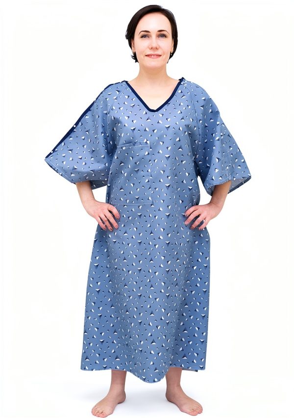 Hospital Gown TriPoint3 3-Pack Blue Cotton Blend Unisex M-3XL-0