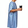 Hospital Gown 5XL Blue Diamond by Careoutfit Premium Cotton Polyester-4
