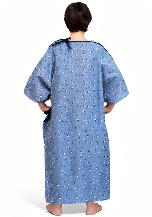 Hospital Gown TriPoint3 3-Pack Blue Cotton Blend Unisex M-3XL-2