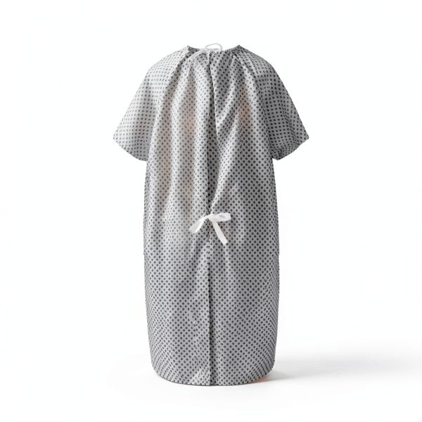 Patient Gown Linteum Textile Supply Black Snowflake Size 6 & 12-1