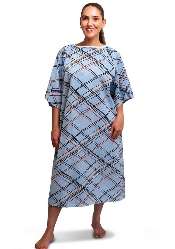 Hospital Gown 3 Pack by AMU Solutions Unisex Cotton Reusable 2XL-1
