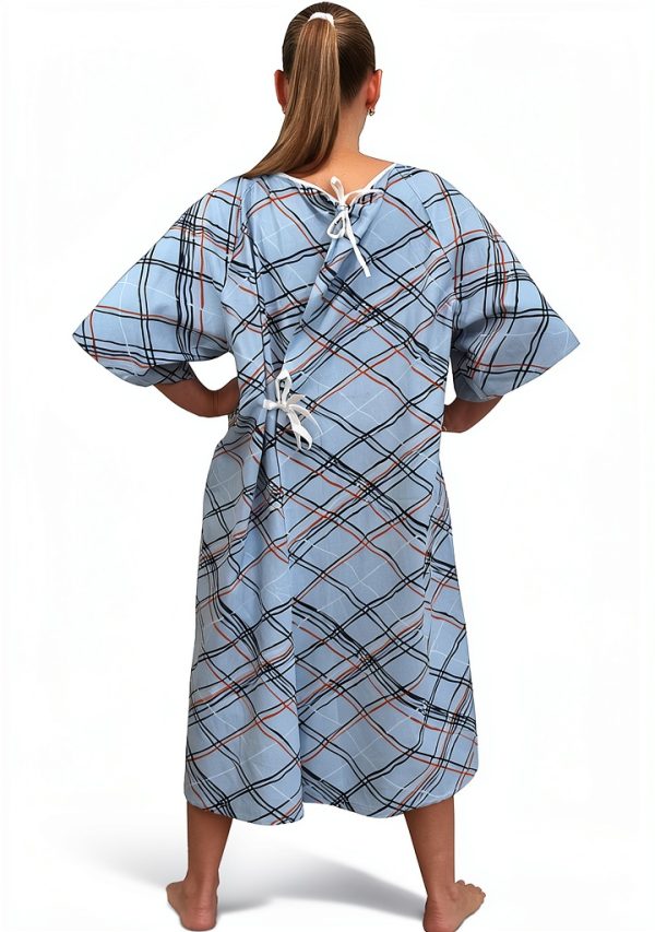 Hospital Gown 3 Pack by AMU Solutions Unisex Cotton Reusable 2XL-3