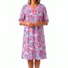 Adaptive Women's Nightgown CareEase Open‑Back Cherry Blossom XL-0