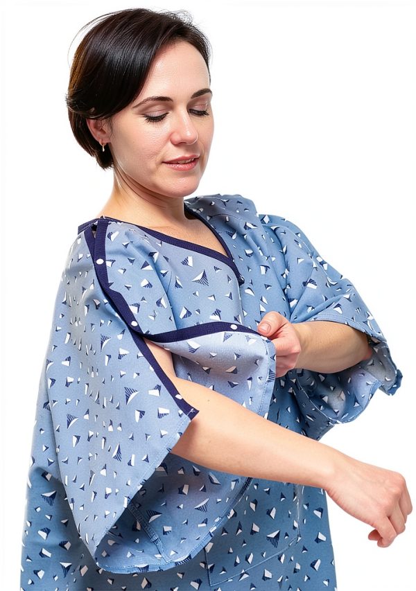 Hospital Gown TriPoint3 3-Pack Blue Cotton Blend Unisex M-3XL-3