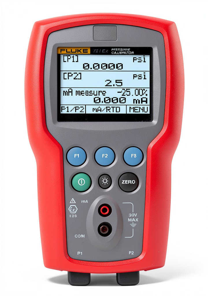 Installing Fluke Dual Sensor Pressure Calibrator 0.025% Accuracy Stainless Steel on a metal workbench