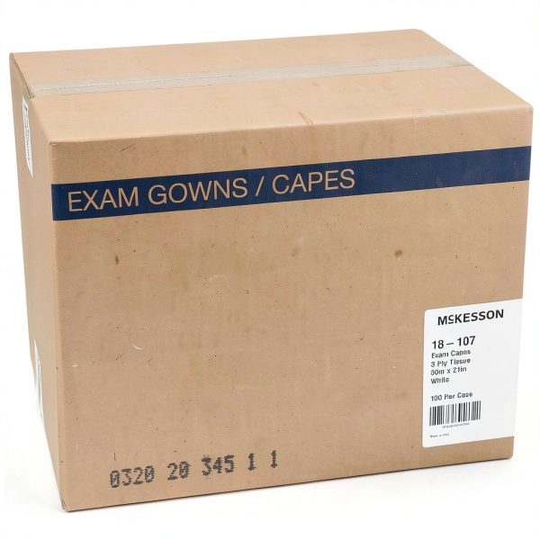 Disposable Exam Cape MCK BRAND 3 Ply Tissue Front/Back Opening-3
