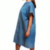 Hospital Gown AMU Solutions 12 Pack Blue Robe with Tie Closure-2