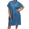 Hospital Gown AMU Solutions 12 Pack Blue Robe with Tie Closure-0