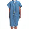 Hospital Gown AMU Solutions 12 Pack Blue Robe with Tie Closure-1