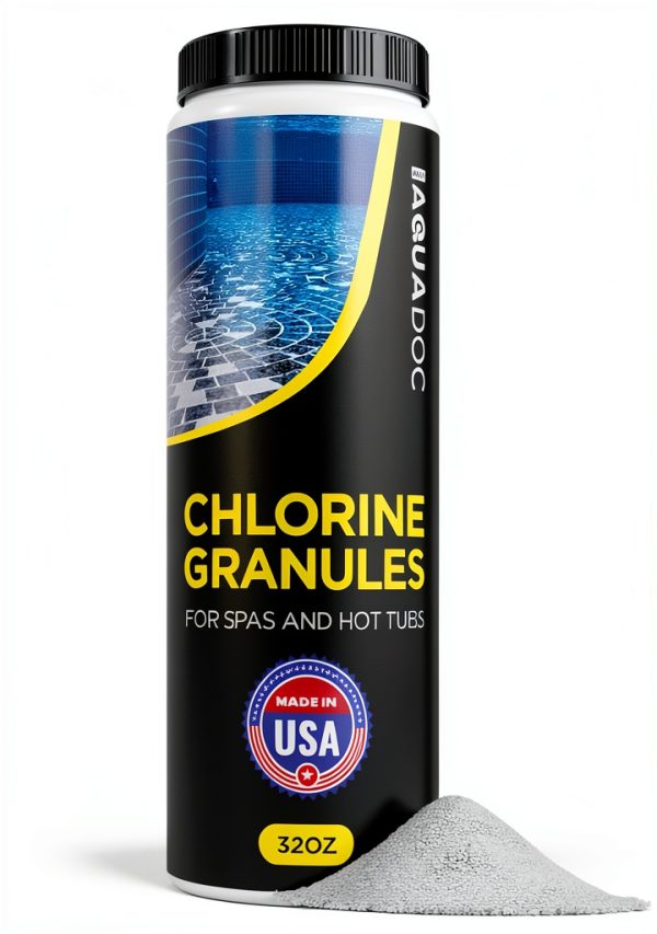 Spa Chlorine for Hot Tub Sanitizer 2lbs - Quick Dissolving Hot Tub Chlorine Granules, Spa Chemicals Made in The USA - AquaDoc-0