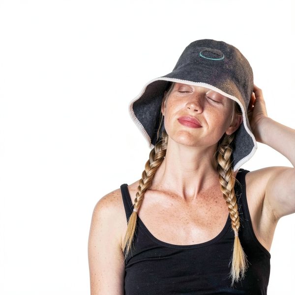 Halsa Sauna Hat, Natural Wool Sauna Cap for Men and Women, Eco-Friendly Insulating Headgear for Spa, Steam Room, Banya, Bathhouse, Comfortable, Breathable, Handmade, One Size Fits All-1