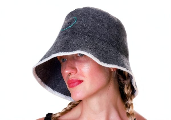 Halsa Sauna Hat, Natural Wool Sauna Cap for Men and Women, Eco-Friendly Insulating Headgear for Spa, Steam Room, Banya, Bathhouse, Comfortable, Breathable, Handmade, One Size Fits All-5