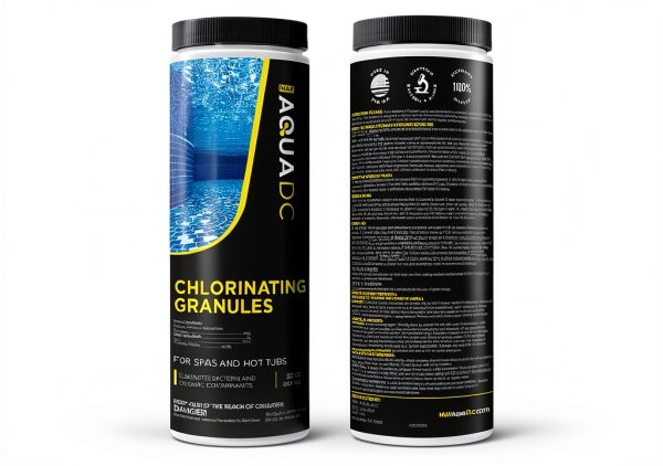 Spa Chlorine for Hot Tub Sanitizer 2lbs - Quick Dissolving Hot Tub Chlorine Granules, Spa Chemicals Made in The USA - AquaDoc-7