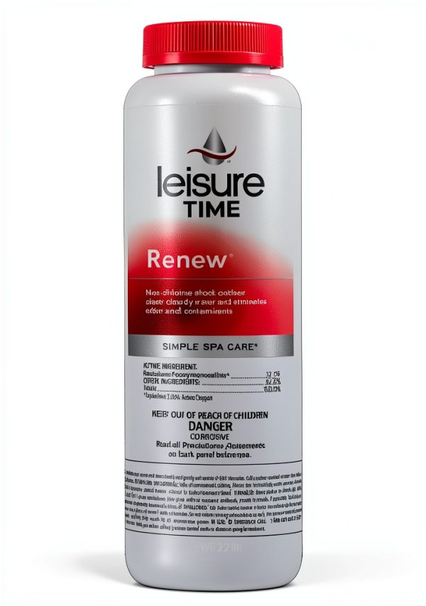 Leisure Time RENU2 Renew Non-Chlorine Shock Treatment, Non-Chlorine Oxidizer for Hot Tubs and Spas, Restores Water Clarity and Freshness, Gentle on Skin, 2.2 lbs-0