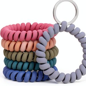 LGEGE 6PCS Stretchable Wristband Keychain for Sauna Gym Pool-0