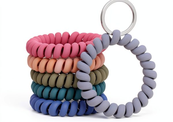 LGEGE 6PCS Stretchable Wristband Keychain for Sauna Gym Pool-0