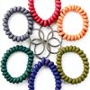 LGEGE 6PCS Stretchable Wristband Keychain for Sauna Gym Pool-1